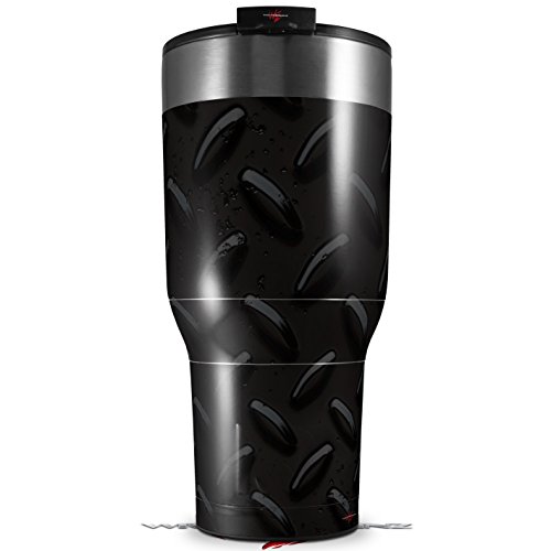 Skin Wrap Decal for New 2017 RTIC Tumblers 40oz Diamond Plate Metal 02 Black TUMBLER NOT INCLUDED