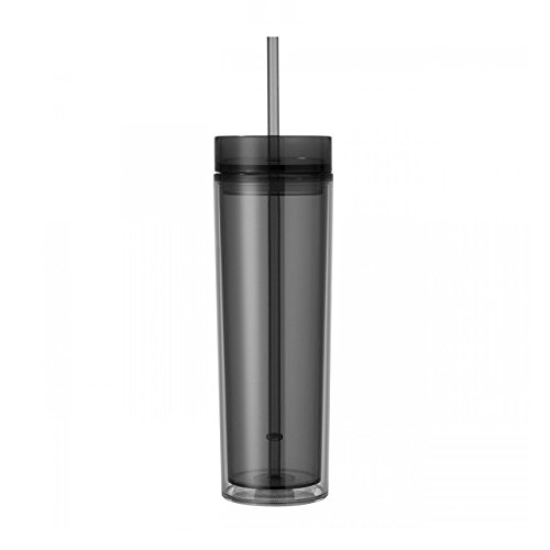 Skinny Acrylic Tumbler Double Wall Skinny Acrylic Tumbler 16oz Black