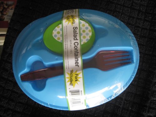 Portable Salad Container for Lunch - Salad Dressing Container and Fork included