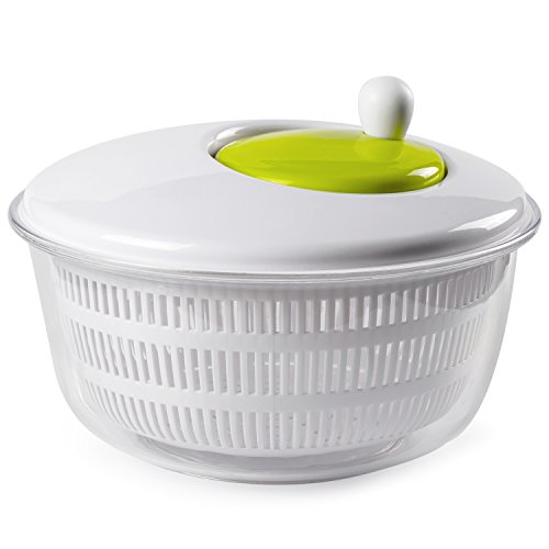 Salad Spinner X-Chef Space Saving Salad Containers Large Vegetable Dryer 4-Quart Applegreen