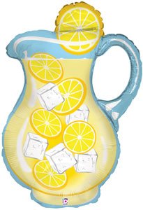 33 Lemonade Pitcher Shape Mylar Foil Balloon - Pack of 5