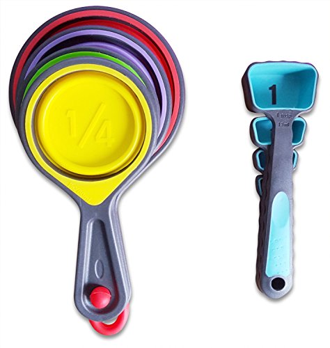 8-Piece Combo Set Collapsible Measuring Cups and Spoons