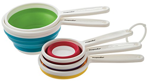 Prepworks by Progressive Collapsible Measuring Cups - Set of 5 Space Saving Collapsible Great For Narrow Containers